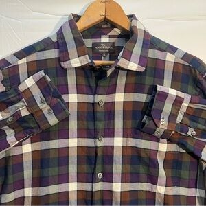 Rodd and Gunn Men's Plaid Long Sleeve Button Up Shirt Sz M Woven Italy Sport Fit